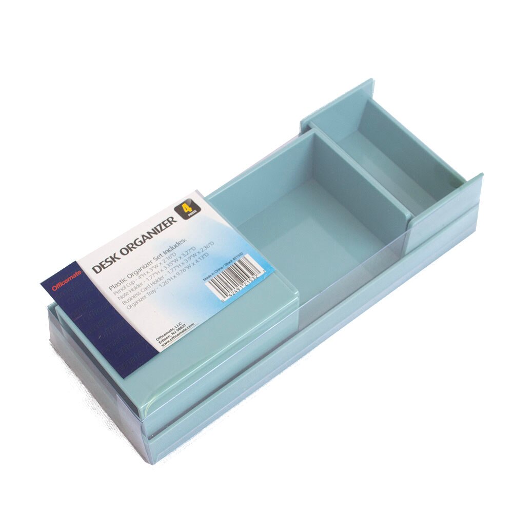 Officemate Deluxe Desk Organizer Set (Assorted Colors)